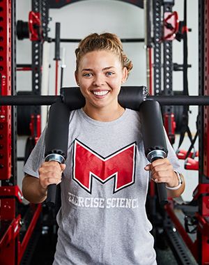 A woman actively participating in physical exercise